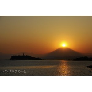 画像: 中村路人/稲村ケ崎・江ノ島ダイヤモンド富士(夕陽)